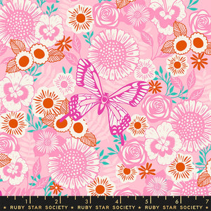 Add-On Backing: Backyard Butterfly in Posy for Half Square Frenzy Pre-Cut Quilt Kit