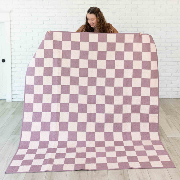 Checkerboard Charm, Purple - FINISHED QUILT