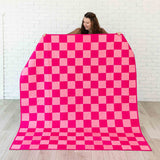 Checkerboard Charm, Pink - FINISHED QUILT