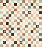 Happy Checks: Morning Latte Pre-Cut Quilt Kit