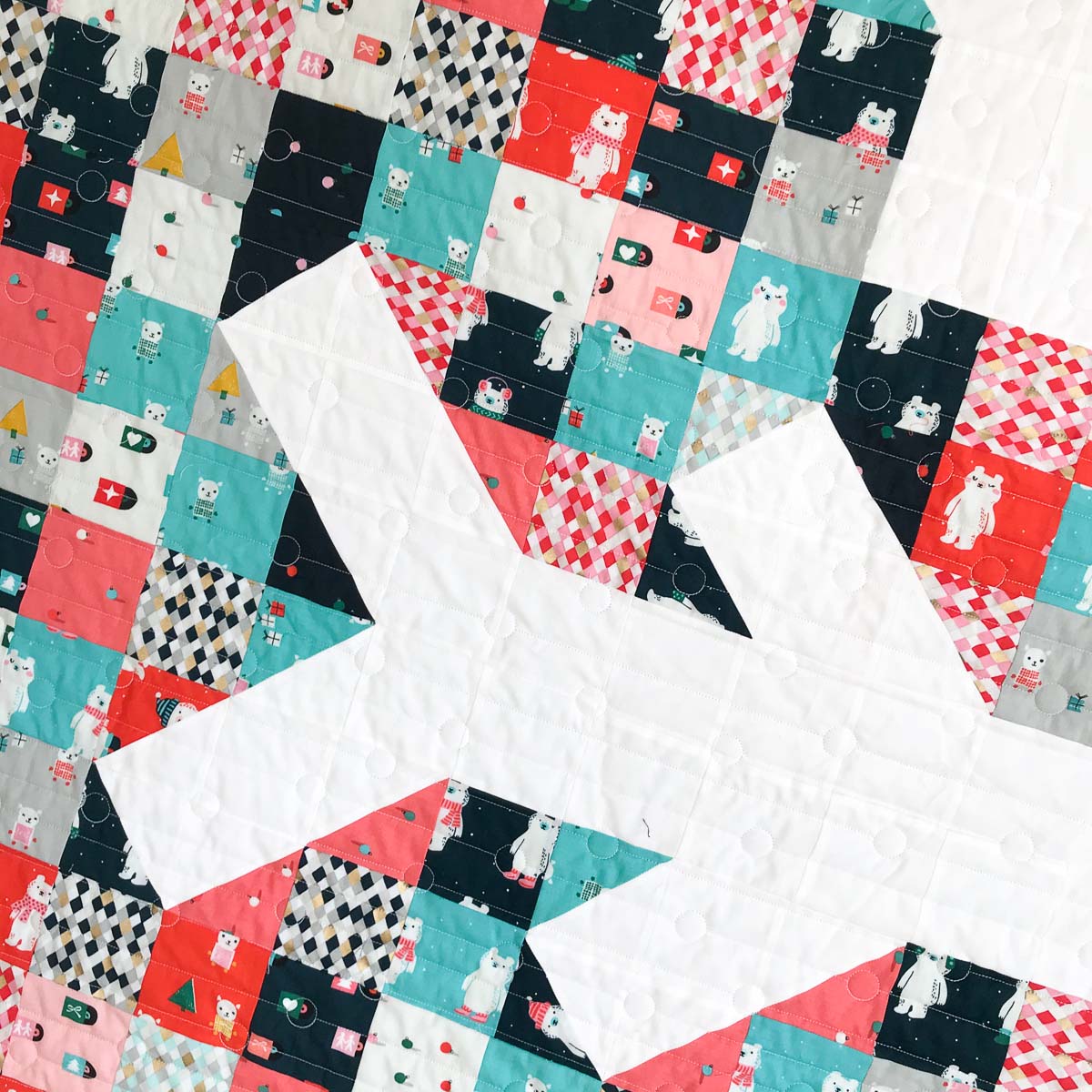 SALE - Quilt Kit - Buffalo online Plaid Snowflake - Modern Snowflake - Modern Handcraft - Jolly Basics Fabric - Moda - Ruby Star Society